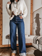 Casual Washed Straight Jeans GYAN 89198