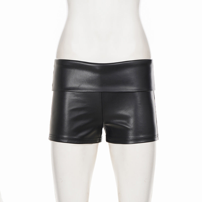 Fashion Leather Mini Shorts GPKJ MR50543