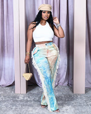 Print Tassel Casual Staight Pants ZSD 0682