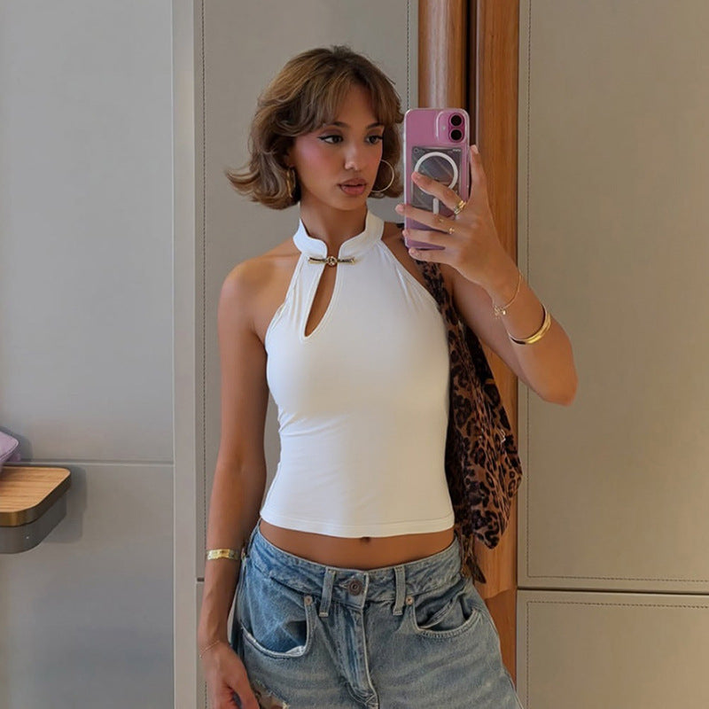 Solid Color Sleeveless Tank Tops GYME K25L66341