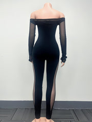 Long Sleeve Hollow Out Knits Jumpsuit GQNF F00172QD