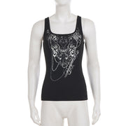 Print Sleeeveless Tank Tops GPKJ MR46136