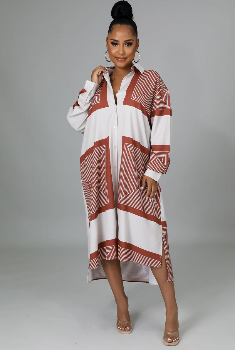 Casual Color Block Long Shirt XHXF 946