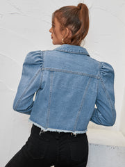 Long Sleeve Lapel Denim Short Coats GYXN 30321