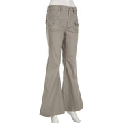 Casual Retro Micro Flare Jeans GMWF 28965