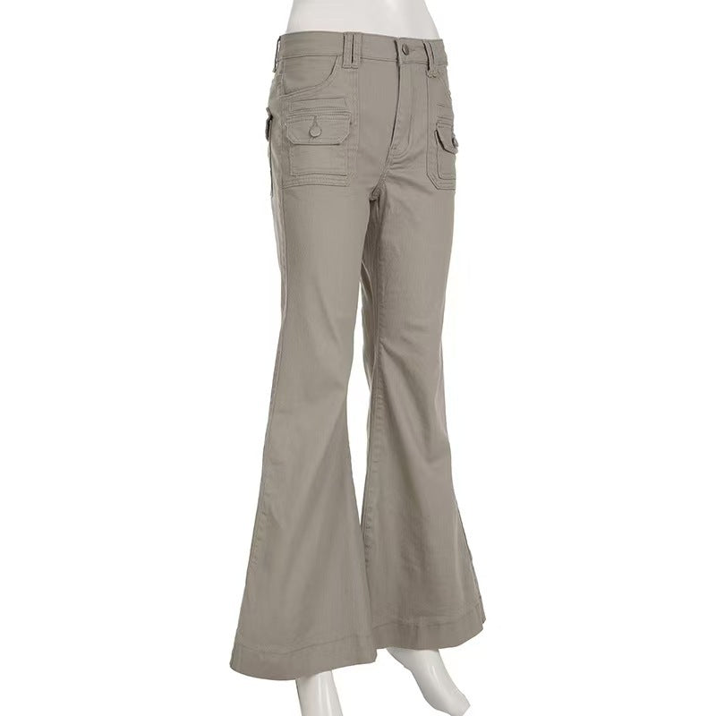 Casual Retro Micro Flare Jeans GMWF 28965