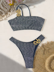 Sexy Backless With Bust Pad Bikini Swimsuit CASF 6781