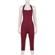 Hot Stamping Sequin Halterneck Backless Jumpsuit GPKJ MR50270