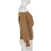 Off Shoulder Bat Sleeve Sweater GPKJ MR50396
