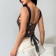 Polka Dot Printed Bandage Vest GPBY VE8578