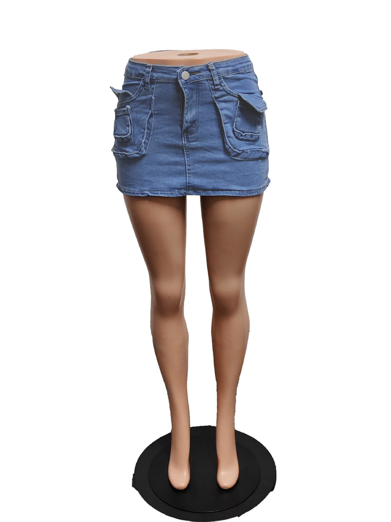 Sexy Pocket Slim Denim Skirts QXTF 8787
