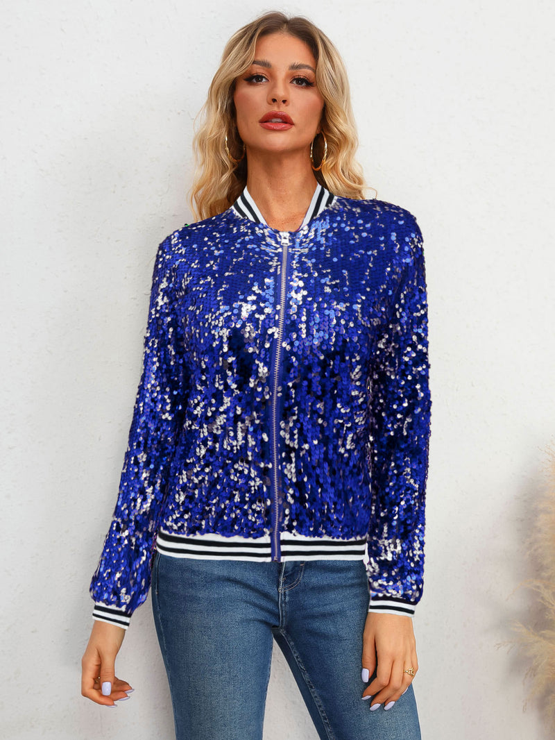 Sequin Long Sleeve Coats GYLY 9381