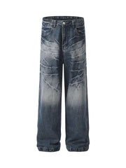 Plus Size Casual Washed Loose Jeans GYLN 0919