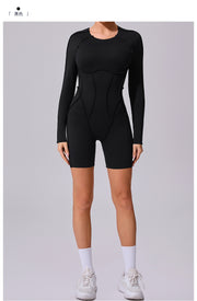 Long Sleeve Patchwork Sport Romper GQSA 24102