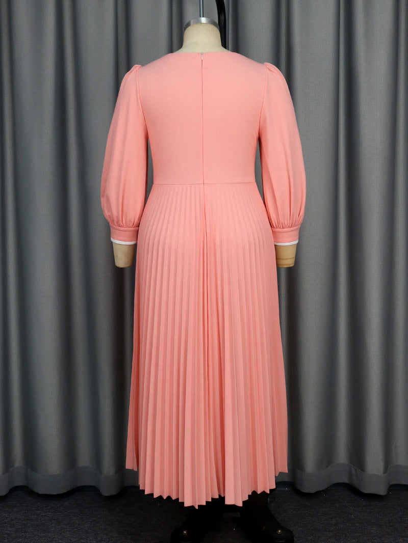 Plus Size Single Breasted Square Neck Maxi Dress GKEN AM041206