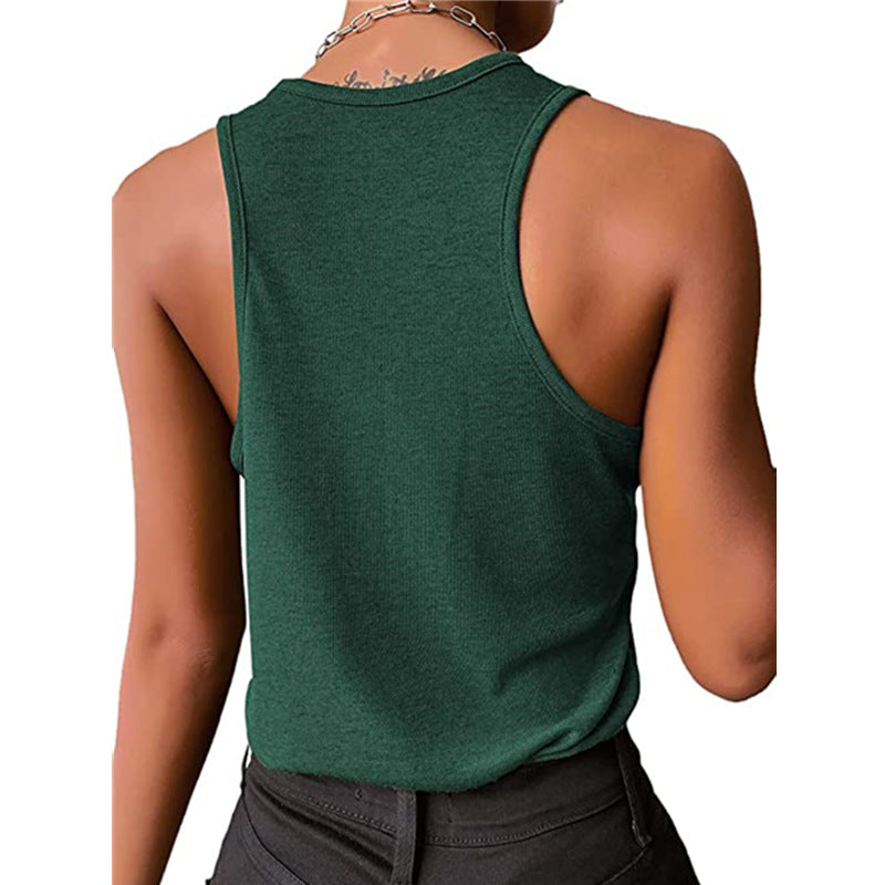 Casual Solid Color Tank Tops GYOU CX211220