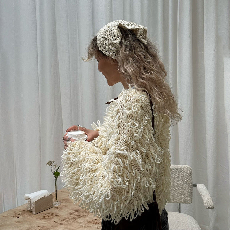 Knitted Tassel Woolen Jacket GZJQ W24L54752
