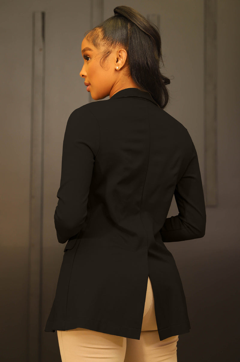 Solid Color Slim Slim Blazer Top Jacket XMY 9396