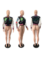 Double Threaded Baseball Printed Jacket SFY HY111