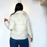 Long Sleeve Standing Collar Solid Color Cotton Jacket FL 23469