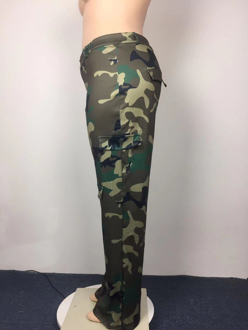 Plus Size Camouflage Print Sport Pants GAWE TB5215