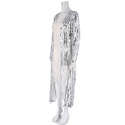 Plus Size Sequin Embroidered See Through Cardigan Coats GMMD 8088
