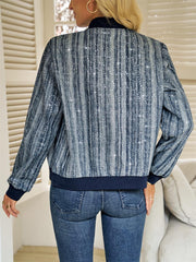 Casual Zipper Sequin Long Sleeve Jackets GYLY 10866