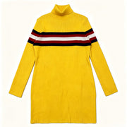 Plus Size Stripe High Collar Knits Sweater QMZF 1902