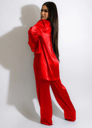 Solid Color Long Sleeve Pants Suit GCYF 9373
