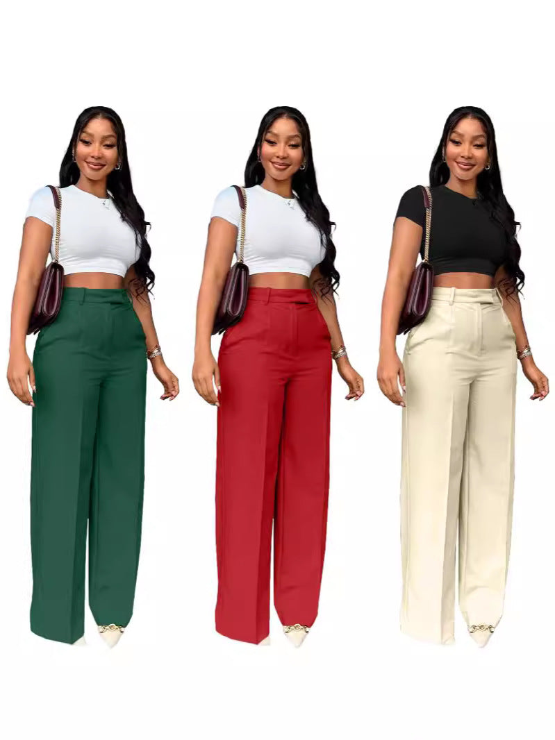 Solid Color Loose Wide Leg Pants QODY Y6012