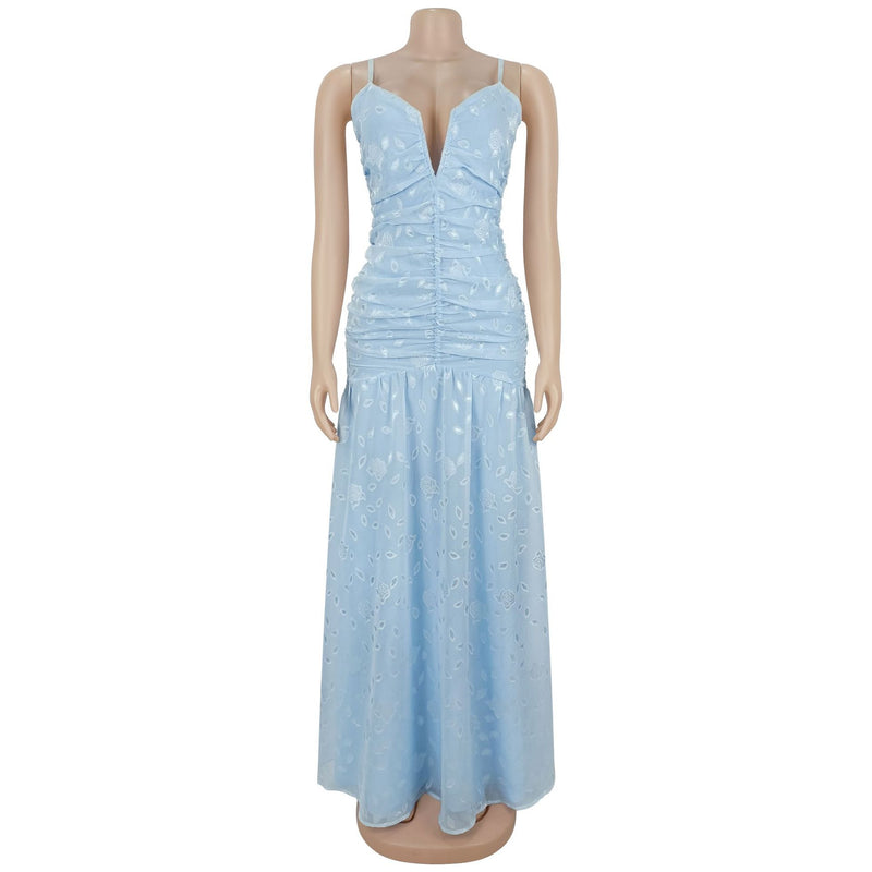 Floral Print Sling Maxi Dress BY 7749
