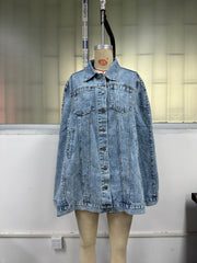Fashion Irregular Loose Denim Jacket GYXN 35622