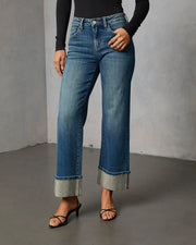 Hot Drill Washed Straight Jeans GYAN 89328