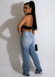 Sexy Halter Backless Irregular Top WSM 5308