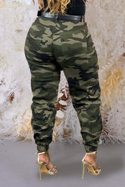 Camouflage Print High Waist Pants GSMJ 8025