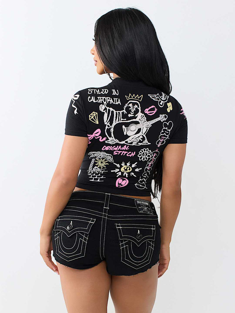VIP1 Print Short Sleeve T Shirt GYZY 9032
