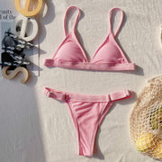 Sexy Solid Color Swimsuit Two Piece Sets CSYZ B225