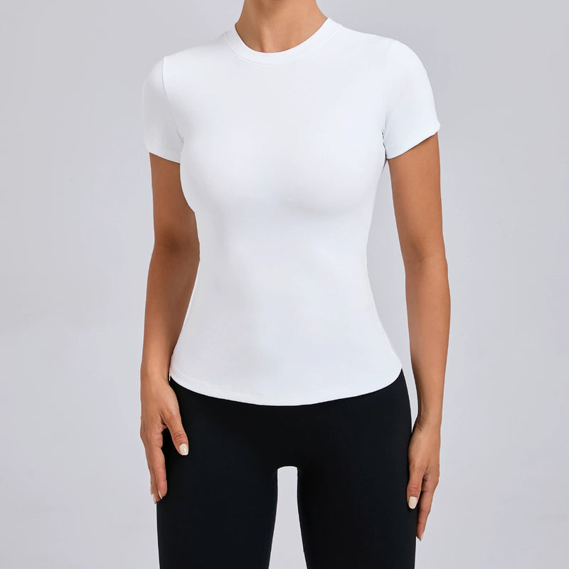 Solid Color Short Sleeve Sport T Shirts GQSA QS808
