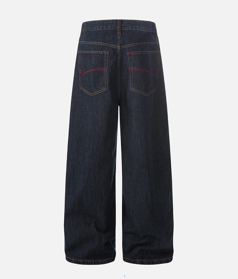 Plus Size Button front Color Block Patchwork Jeans GYLN 4697