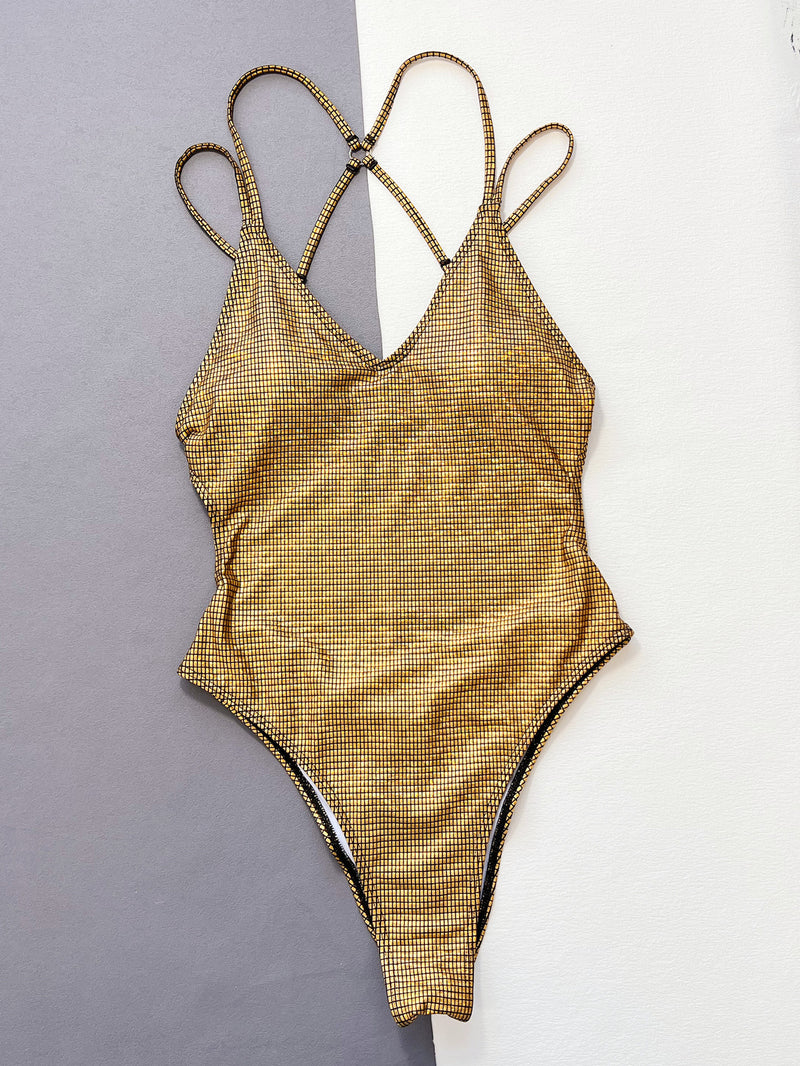 Sexy Solid Color One Piece Swimsuit CSYZ D93R