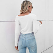Solid Color O Neck T Shirt GYSQ WCCH0320