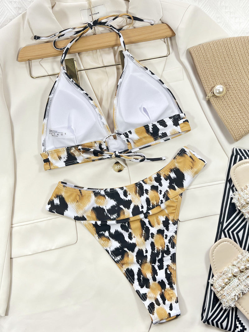 Leopard Printed Swimsuit 2 Piece CSYZ C310K