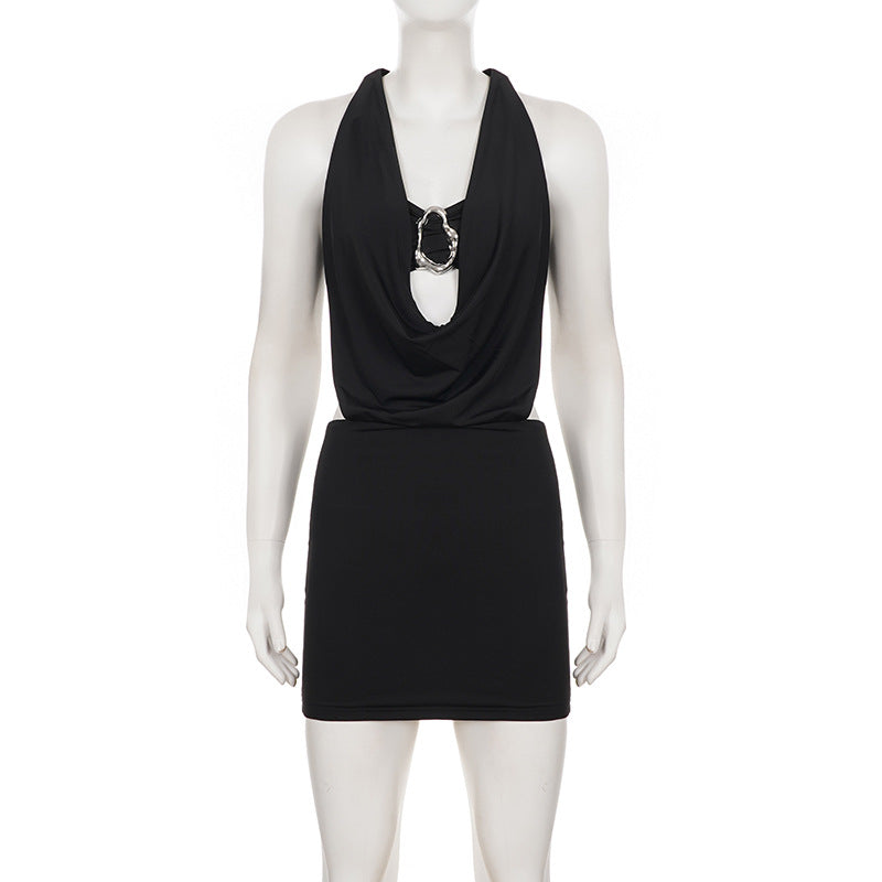 Sexy Hollow Out Backless Mini Dress GPKJ MR49437