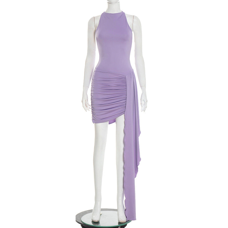 Solid Color Sleeveless Bodycon Dress GDSF D25DS579