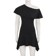 Slash Shoulder Short Sleeve Mini Dress GPKJ MR49536