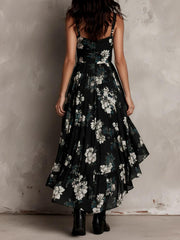 Print Sling Irregular Maxi Dress GWDS 260418
