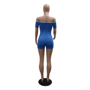 Solid Color One Neck Two Piece Shorts Set CYA 901193