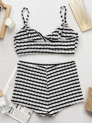 Black White Contrast Color 2 Piece Swimsuit CSYZ D836W