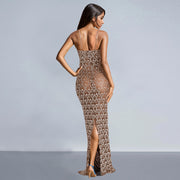Sexy Hot Drill Solid Color Maxi Dress BY 7160