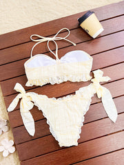 Halterneck Backless Bikinis 2 Piece Swimsuit CSYZ G618RY